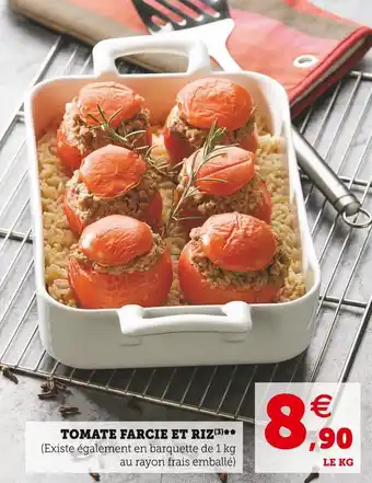 Super U Tomate farcie et riz offre