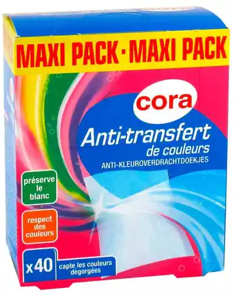 Match Cora lingettes anti-transfert de couleurs offre