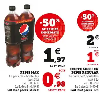 U Express Pepsi max pepsi max offre