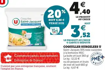 U coquilles surgelees