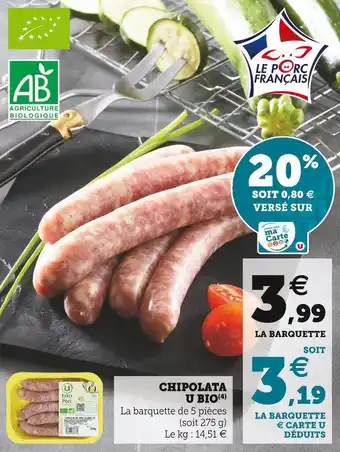 U Express Marqueu chipolata offre