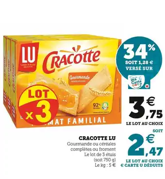 Super U Lu cracotte offre