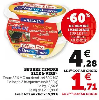 U Express Elle & vire beurre tendre offre