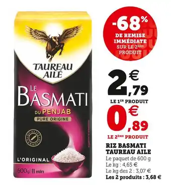 Super U Taureau aile riz basmati offre