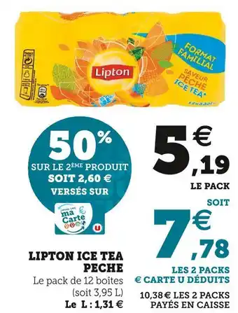 Super U Lipton ice tea offre