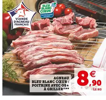 Super U Agneau bleu blanc cœur : poitrine avec os à griller offre