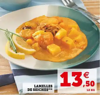 Super U Lamelles de seiches offre