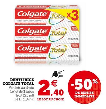 Colgate dentifrice