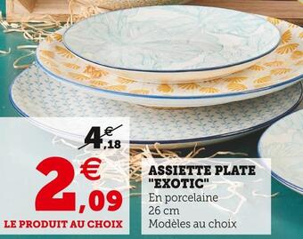 Super U Assiette plate "exotic" offre
