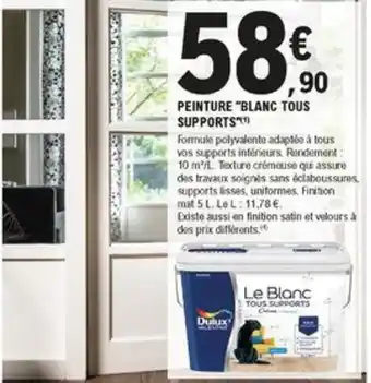 E.Leclerc Brico Peinture "blanc tous supports" offre