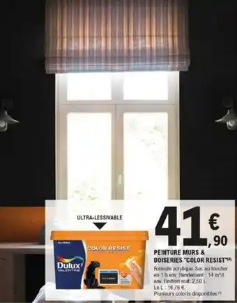 E.Leclerc Brico Peinture murs & boiseries "color resist" offre
