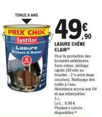 Lasure chêne clair