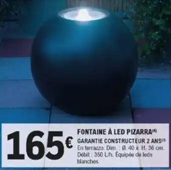E.Leclerc Brico Fontaine à led pizarra offre
