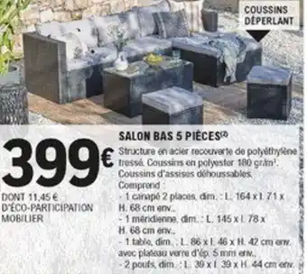E.Leclerc Brico Salon bas 5 pièces offre