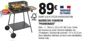 E.Leclerc Brico Barbecue charbon "promenade" offre