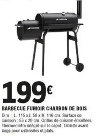 E.Leclerc Brico Barbecue fumoir charbon de bois offre