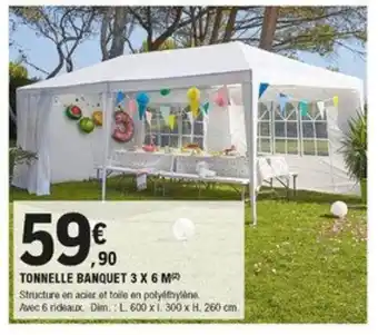 E.Leclerc Brico Tonnelle banquet 3 x 6 m offre