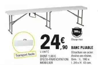 E.Leclerc Brico Banc pliable offre