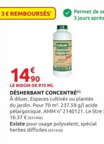 Rural Master Désherbant Concentré offre