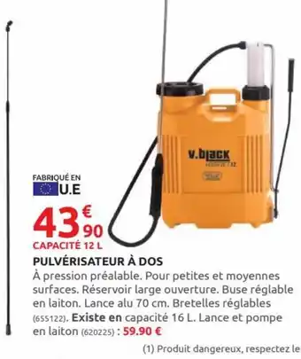 Rural Master Pulvérisateur à Dos offre