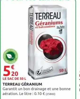 Rural Master Terreau Géranium offre