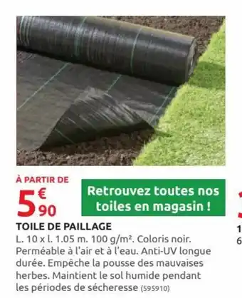 Rural Master Toile de Paillage offre