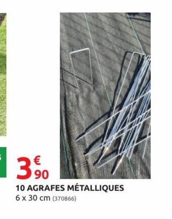 10 Agrafes Métalliques