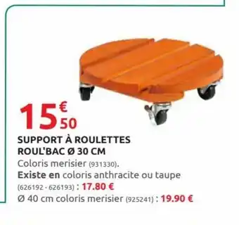 Rural Master Support à Roulettes Roul'Bac 30cm offre