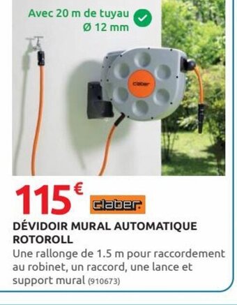 Rural Master Dévidoir Mural Automatique Rotoroll offre