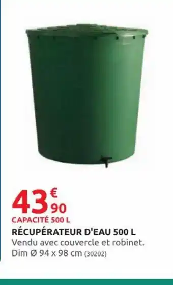 Rural Master Récupérateur d'Eau 500l offre