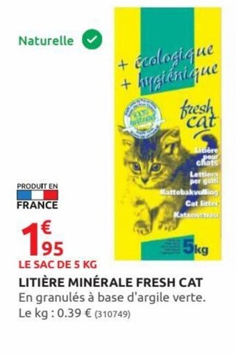 Rural Master Litière Minérale Fresh Cat offre