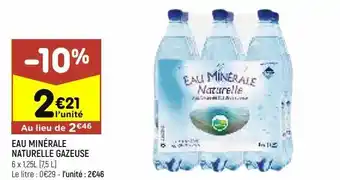 Leader Price Eau minérale naturelle gazeuse offre