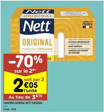 Leader Price Tampons normal nett original offre