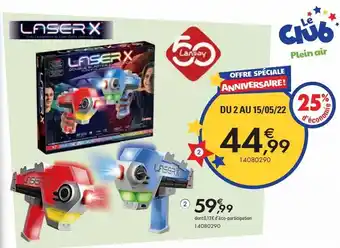 JouéClub Laser x double blaster evolution offre