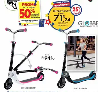 JouéClub Trott. flow 125 foldable - rose neon offre