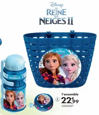 JouéClub Panier + bidon + sonnette la reine des neiges 2 offre