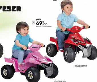 JouéClub Quad racy 6v rouge offre
