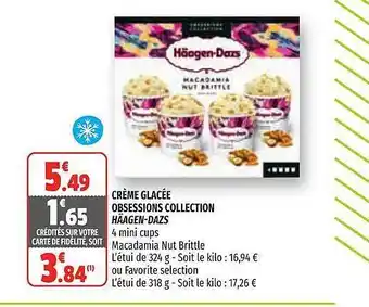 Coccimarket Crème Glacée Obsessions Collection Häagen-dazs offre