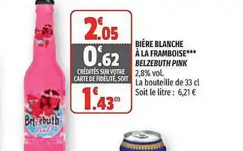 Coccinelle Express Bière Blanche à La Framboise Belzebuth Pink offre