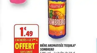 Coccinelle Express Bière Aromatisée Tequila Sombrero offre