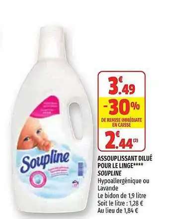 Assouplissant Dilué Pour Le Linge Soupline
