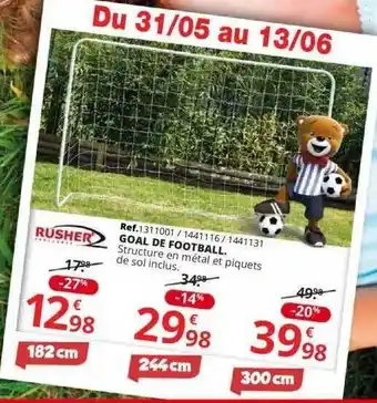Rusher Goal De Football
