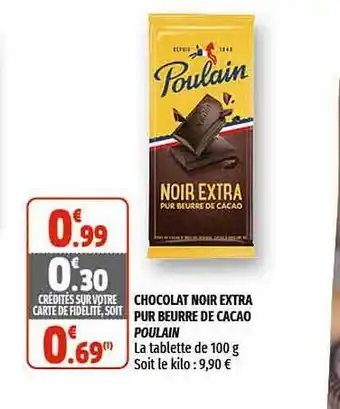 Chocolat Noir Extra Pur Beurre De Cacao Poulain