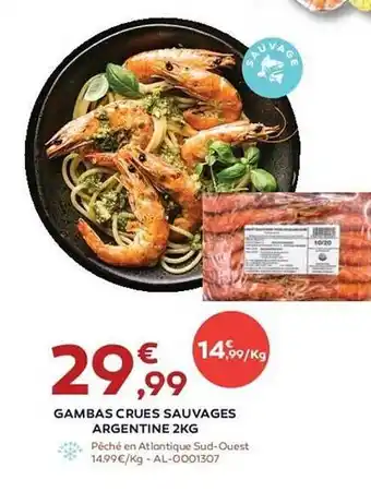 Gambas Crues Sauvages Argentine 2 Kg