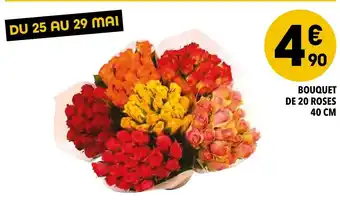 Bouquet de 20 Roses 40cm