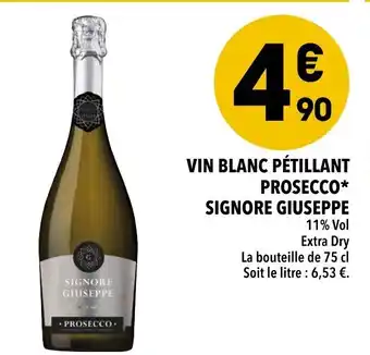 Supeco Vin blanc pétillant Prosecco offre