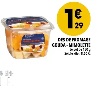 Supeco Dés de fromage Gouda - Mimolette offre
