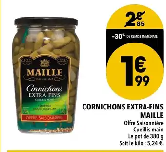 Supeco Cornichons Extra-Fins Maille offre