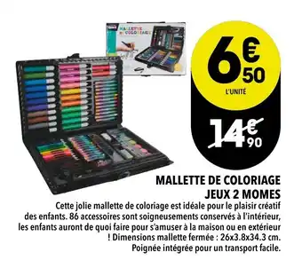 Mallette de Coloriage Jeux 2 Momes