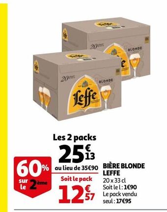 Auchan Supermarché Bière blonde leffe offre